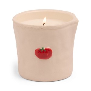 BIS0801EU Bistro 226g Tomato Embossed Ceramic Candle Paddywax - Heirloom Tomato Boxed